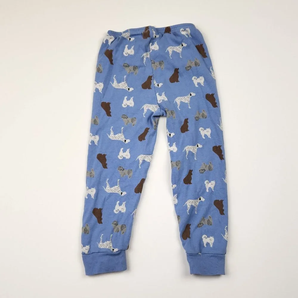 Janie and Jack Blue Dogs Long Sleeve Shirt Pants Pajamas Set sz 4